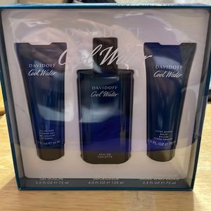 Mens Cool Water Cologne Shower Gel After Shave Set